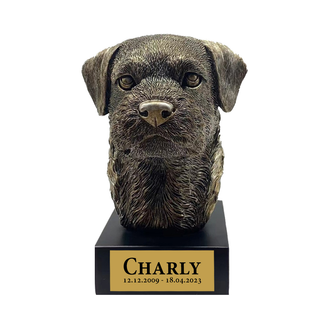 Bronze Hund Statue 05 "Border Terrier"